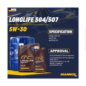 Yüksek Performanslı 2025 Üretimli 5W30 Longlife 504/507 5 LT Motor Yağı ve İtici Ses Giderici thumbnail 2