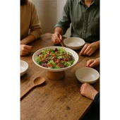 Akayev Porselen Ahşap Ayaklı 25 Cm Sunumluk Meyvelik thumbnail 5