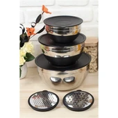 Arow 3'lü Rendeli Karıştırma Ve Saklama Kabı 9 Parça thumbnail 3