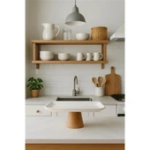 Akayev Porselen Ahşap Ayaklı 27x20 Cm Sunumluk thumbnail 2