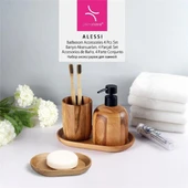 Primanova Alessi Akasya Banyo Seti 4 Parça thumbnail 1