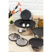 Arow 3'lü Rendeli Karıştırma Ve Saklama Kabı 9 Parça thumbnail 2