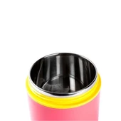 Tantitoni Tedemeı Pembe Sarı Paslanmaz Çelik Yuvarlak Yemek Taşıma Kabı 530ml thumbnail 4