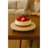 Akayev Traverten 30 Cm Ahşap Boncuk Ayaklı Sunumluk thumbnail 4