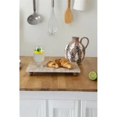 Akayev Traverten 30x15 Cm Ahşap Boncuk Ayaklı Sunumluk thumbnail 1