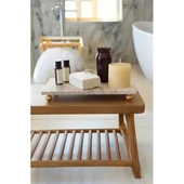 Akayev Traverten 30x20 Cm Altın Boncuk Ayaklı Sunumluk thumbnail 1