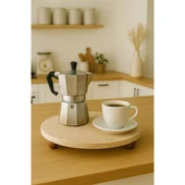 Akayev Traverten 25 Cm Ahşap Boncuk Ayaklı Sunumluk thumbnail 4