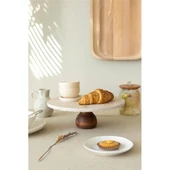 Akayev Traverten 28 Cm Ahşap Ayaklı Yuvarlak Sunumluk thumbnail 3