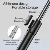 Tripod L02 4 In 1 Bluetooth Kumandalı Tripod Selfie Çubuğu thumbnail 5