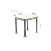 Primanova Okaliptus Tabure - Beyaz thumbnail 3