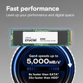 Crucial E100 CT480E100SSD8 PCI-Express 4.0 480 GB M.2 SSD thumbnail 3