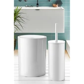 Primanova Flores 2'li Banyo Seti - Beyaz thumbnail 1