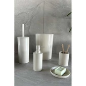 Primanova Flores 5'li Banyo Seti - Bej thumbnail 2