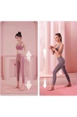 Silikon Pilates Egzersiz Direnç Bandı Aerobik Yoga Plates Ayak Kol Spor Lastiği Squat Bant Orta thumbnail 7