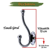 Vestiyer Portmanto Dolap Askılık Askılığı Duvar Banyo Mutfak Elbise Kıyafet Askısı Siyah Askı thumbnail 3