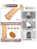 24 Adet Yuvarlak Sandalye Pabucu (T:3,6cm U:3,6cm) Şeffaf Silikon İnce Keçeli Sandalye Pabucu thumbnail 3