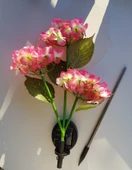 2 Adet Solar Güneş Enerjili Yapay Ortanca Çiçek Işık Peyzaj Bahçe Dekorasyon Aydınlatma Kazıklı Led thumbnail 4