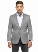 Erkek Slim Fit Gri Blazer Ceket – Tek Düğmeli – Kapaklı Cepli – Şık Kumaş Dokulu – Günlük & Ofis Kombinleri İçin thumbnail 1