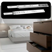 (1 Çift ) Frenli Teleskopik Çekmece Rayı Bilyalı Dolap Çekmecesi Ray Metal En 4.3 cm Uzunluk 45 cm thumbnail 6