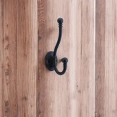 Vestiyer Portmanto Dolap Askılık Askılığı Duvar Banyo Mutfak Elbise Kıyafet Askısı Siyah Askı thumbnail 5