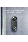 1080P HD Görüntülü WiFi Kablosuz Gece Görüş Su Geçirmeyen Akıllı Ev Kapı Zili thumbnail 4