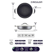 Circulon Cam Kapaklı Sığ Tencere 28 CM thumbnail 4