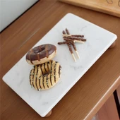 Akayev Mermer Beyaz 30x15 Cm Ahşap Boncuk Ayaklı Sunumluk thumbnail 2