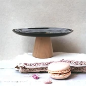 Akayev Ahşap Konik Ayaklı Siyah 25 Cm Sunumluk thumbnail 4