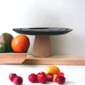 Akayev Ahşap Konik Ayaklı Siyah 25 Cm Sunumluk thumbnail 5