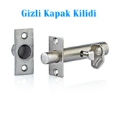 Gizli Kapak Kilidi Anahtarlı Güvenlik Mandalı Zamak Dolap Çekmece Kapak Sabitleme Kilit Mekanizması thumbnail 5