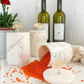 Akayev Mermer Beyaz Ginkgo 3'lü Baharatlık thumbnail 1