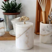 Akayev Mermer Beyaz Ginkgo Baharatlık thumbnail 1