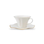 GÜRAL PORSELEN Nesrin 12 Parça 6 Kişilik Bone Çay Fincanı Takımı thumbnail 2