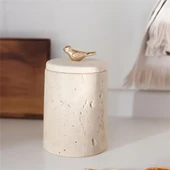 Akayev Mermer Traverten Kuş Baharatlık thumbnail 1