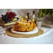 Akayev Mermer 28 Cm Kalın Beyaz Sunum Tabağı Yağ Standı thumbnail 1