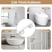 ShopyTech Vantuzlu Banyo Tutunma Barı Kaymaz Duş Tutma Kolu Emniyet El Rayı Yaşlı  Çocuk  Hamile  Engelliler İçin Hareke thumbnail 9