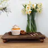 Akayev Ahşap 30X20 cm Ayaklı Sunum Tabağı thumbnail 1