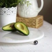 Akayev Mermer Beyaz 19 cm Füme Boncuk Ayaklı Kahve Sunumluk - Yağ ve Takı Standı thumbnail 4