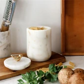 Akayev Mermer Beyaz Kuş Baharatlık thumbnail 2