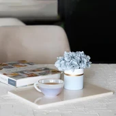 Akayev Mermer Beyaz 30x20 cm Sunum Tabağı thumbnail 1