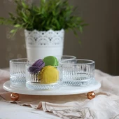 Akayev Mermer Beyaz 25 Cm Rose Gold Boncuk Ayak Elysia 4'lü Reçellik İkramlık thumbnail 1