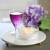 Akayev Mermer 28 Cm Rose Gold Boncuk Ayaklı Beyaz Yuvarlak Sunumluk thumbnail 1