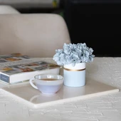 Akayev Mermer Beyaz 30x15 Cm Sunum Tabağı thumbnail 3