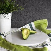 Akayev Mermer 30 cm Beyaz Yuvarlak Sunum Tabağı thumbnail 4