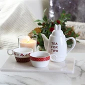 Akayev Mermer Beyaz 30x20 cm Sunum Tabağı thumbnail 2