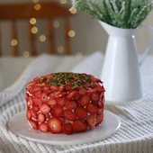 Akayev Mermer 25 Cm Beyaz Yuvarlak Sunum Tabağı thumbnail 1