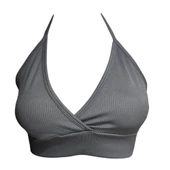 Vogsign 282 Kadın Arkadan Bağlamalı Fitilli Crop Bustiyer thumbnail 2