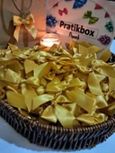 Pratikbox Fiyonk / Saten 2cm'lik / Hediyelik / Süsleme / Altın Renk / 35 Adet thumbnail 1