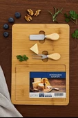 Peynir Kesme Sunum Tahtası Seti  2 Bıçaklı Bambu Kesme Panosu   Bambu Servis Tahtası thumbnail 6