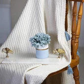 Akayev Mermer Beyaz 30x15 Cm Altın Ginkgo Sunum Tabağı thumbnail 3